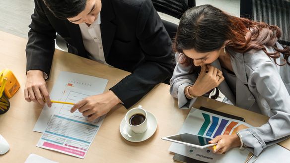 Team during a meeting